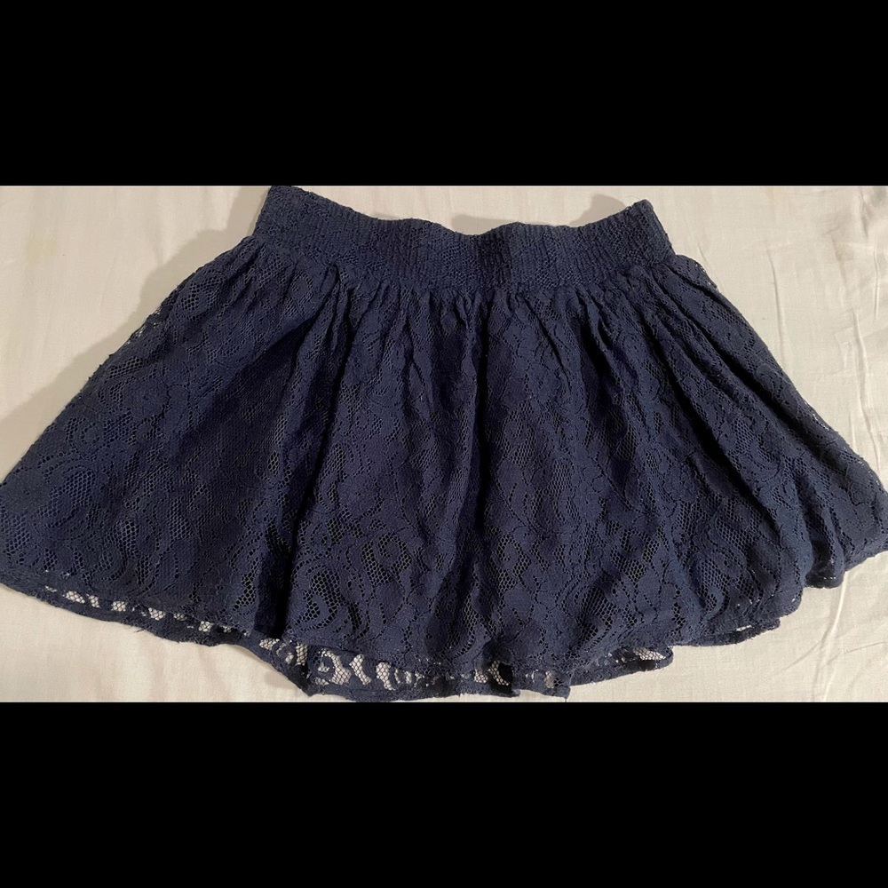 Aeropostale Women’s Size Small Blue Lace Floral Mini Skirt